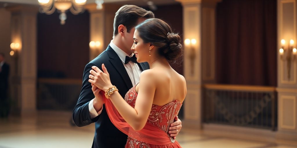 A couple gracefully dancing ballroom in Ottawa 