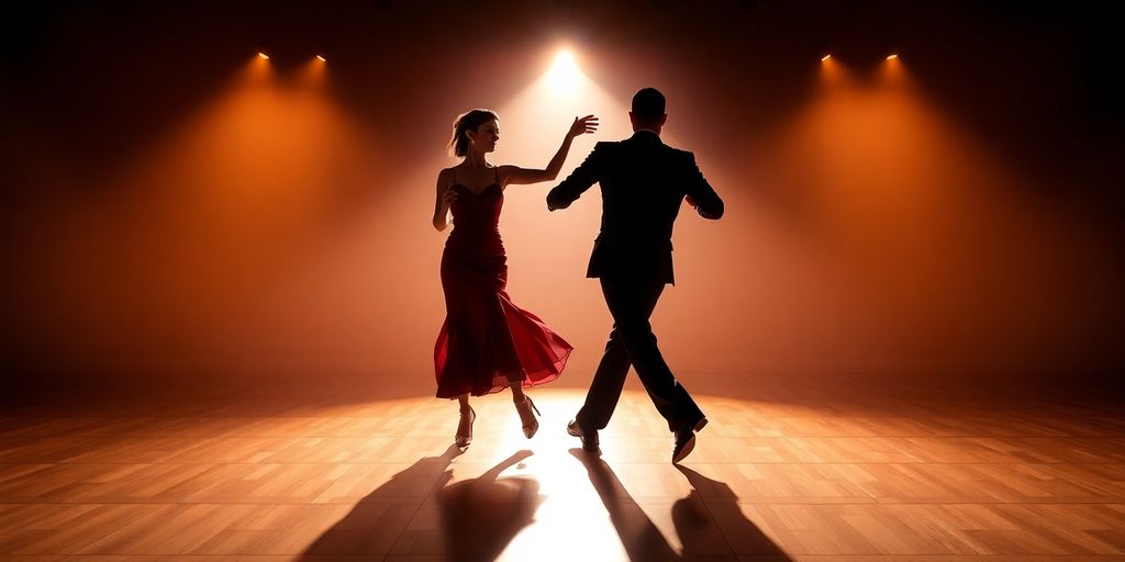 Romantic ballroom dance in an Ottawa dance hall