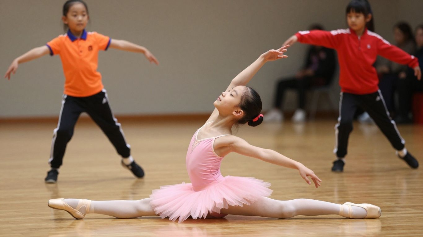 De jeunes enfants lors d'un cours de ballet structuré dans un studio de danse d'Ottawa
